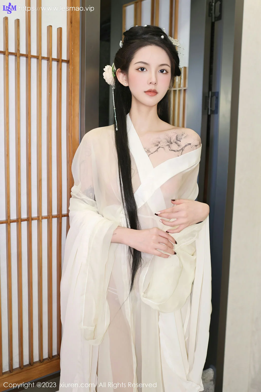 XiuRen 秀人 No.6430 乔一一 白纱轻透古装性感写真1 - 3