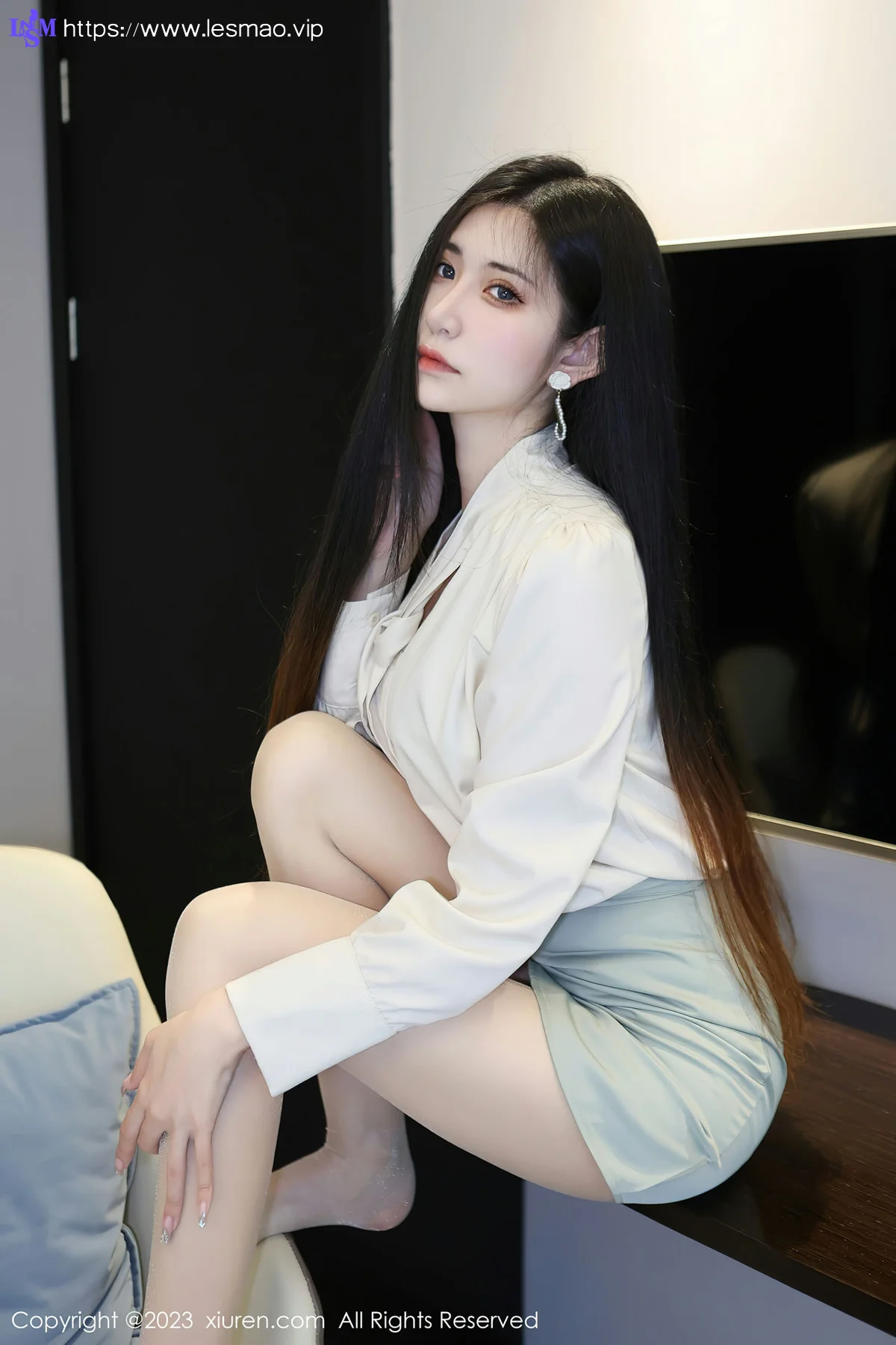 XiuRen 秀人 No.6547 依娜Yina 淡绿色蕾丝内衣性感写真2 - 9