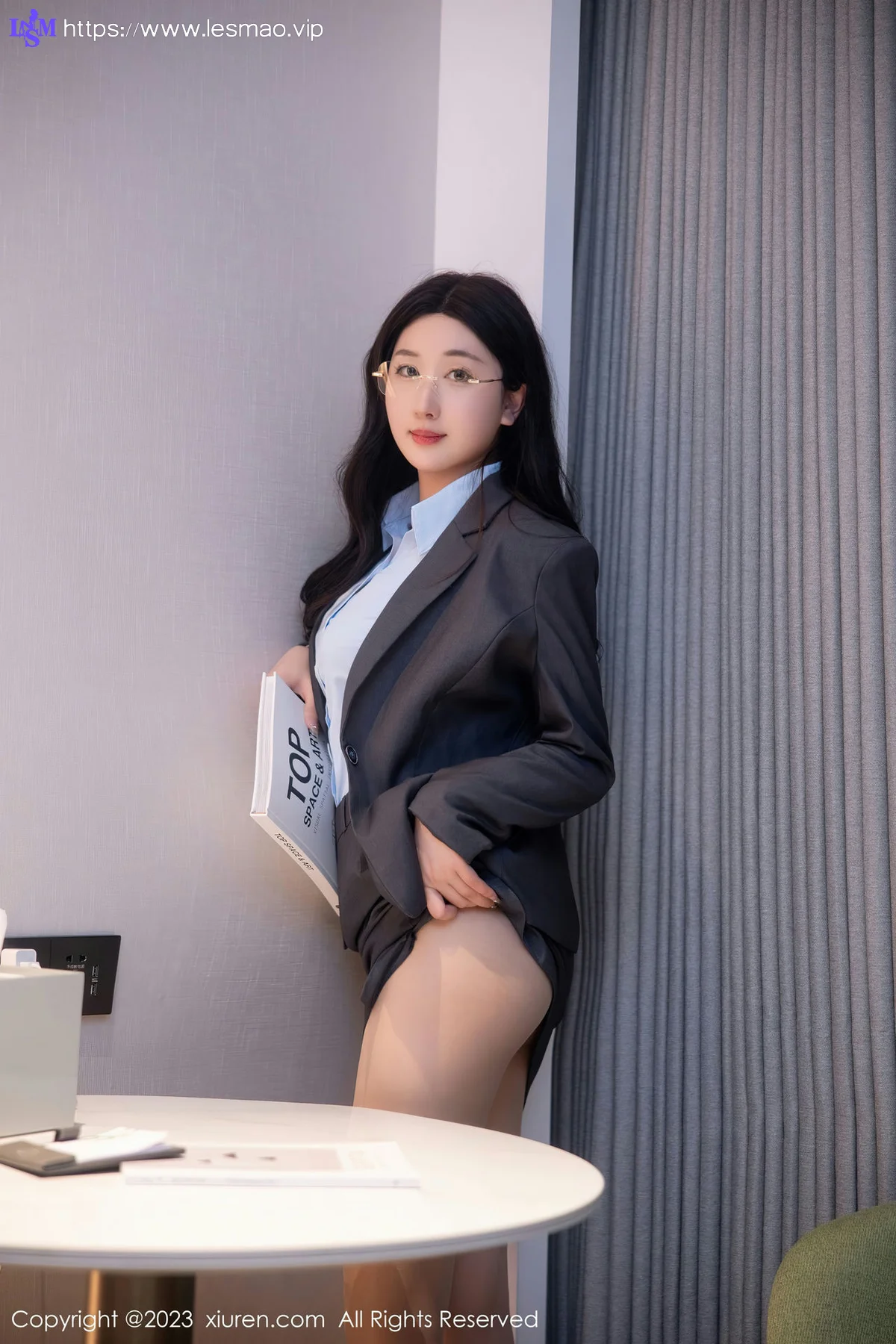 XiuRen 秀人 No.6607 江真真 深灰色Ol制服性感写真3 - 8