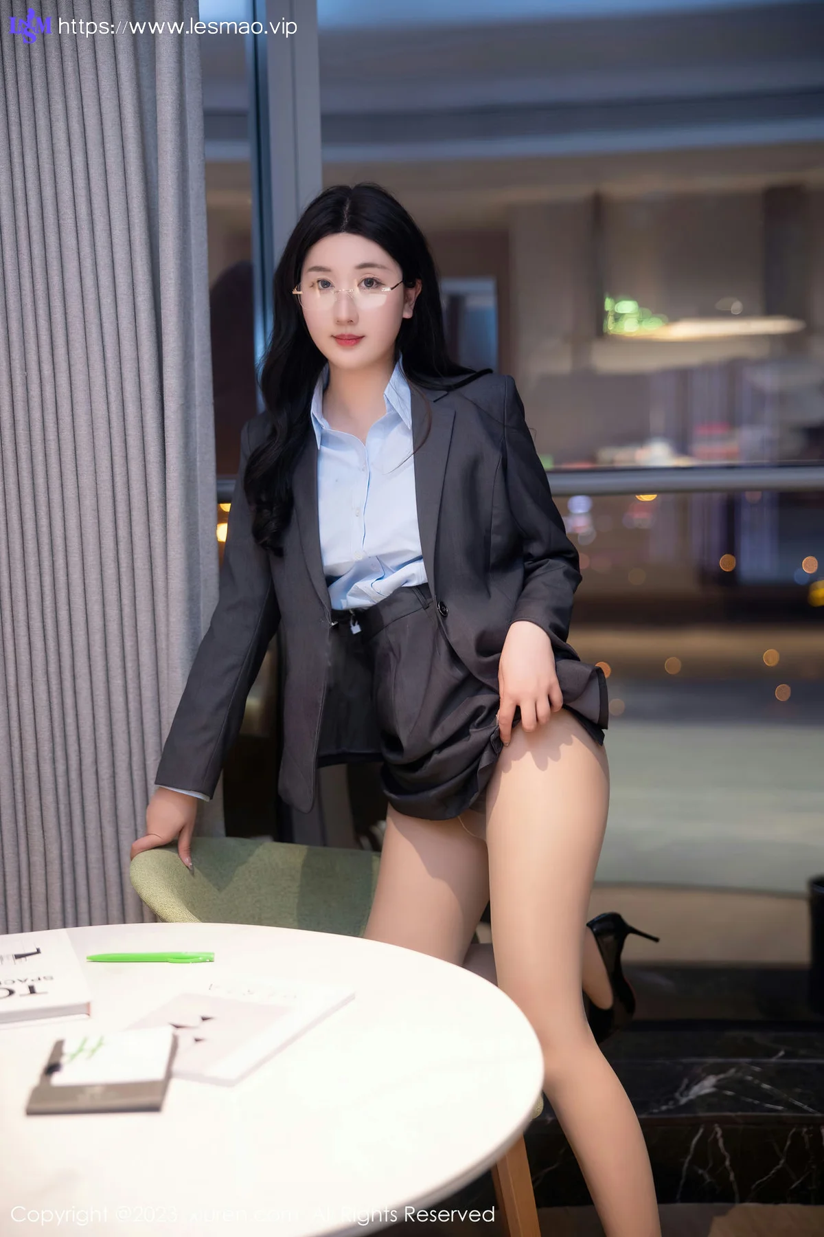 XiuRen 秀人 No.6607 江真真 深灰色Ol制服性感写真3 - 3