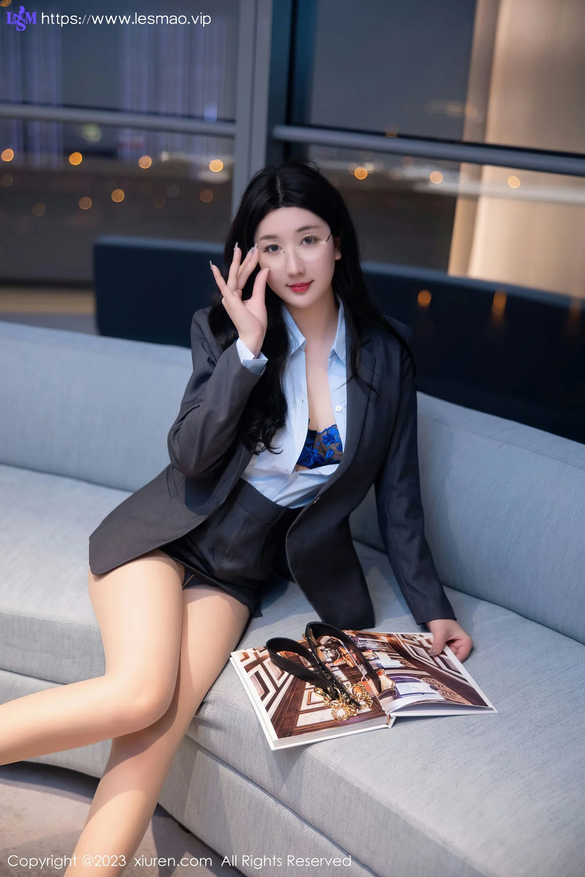 XiuRen 秀人 No.6607 江真真 深灰色Ol制服性感写真3 - 9