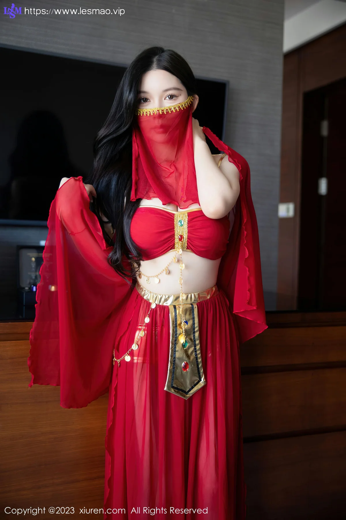 XiuRen 秀人 No.6613 林珊珊 红色西域舞娘芭提雅旅拍11 - 10