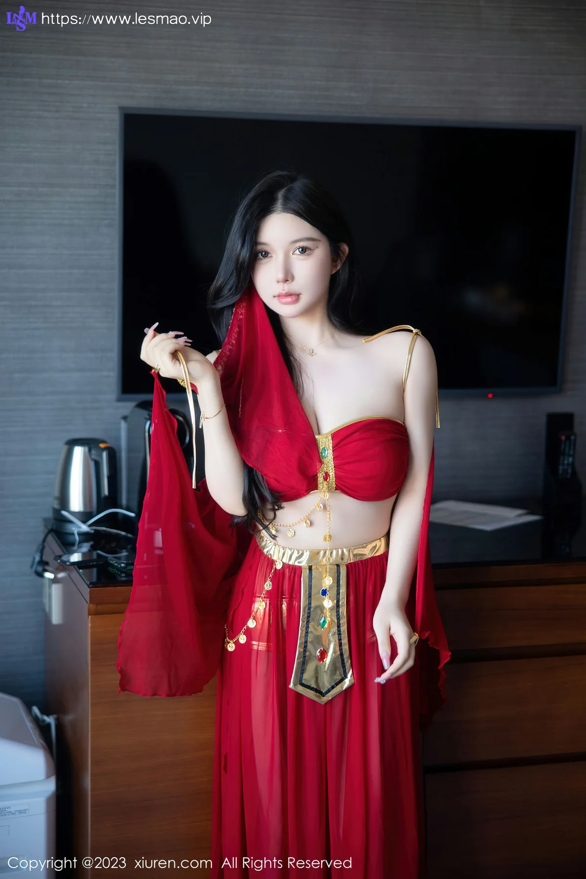 XiuRen 秀人 No.6613 林珊珊 红色西域舞娘芭提雅旅拍11 - 4