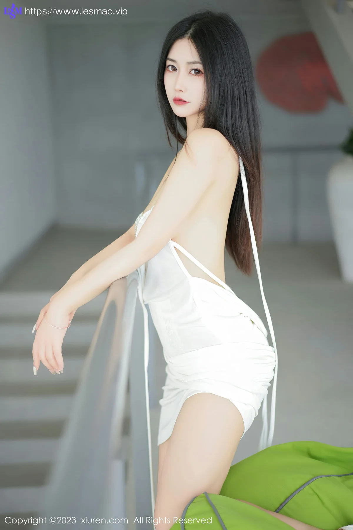 XiuRen 秀人 No.6678 laura阿姣 白色吊带长裙性感写真22 - 9
