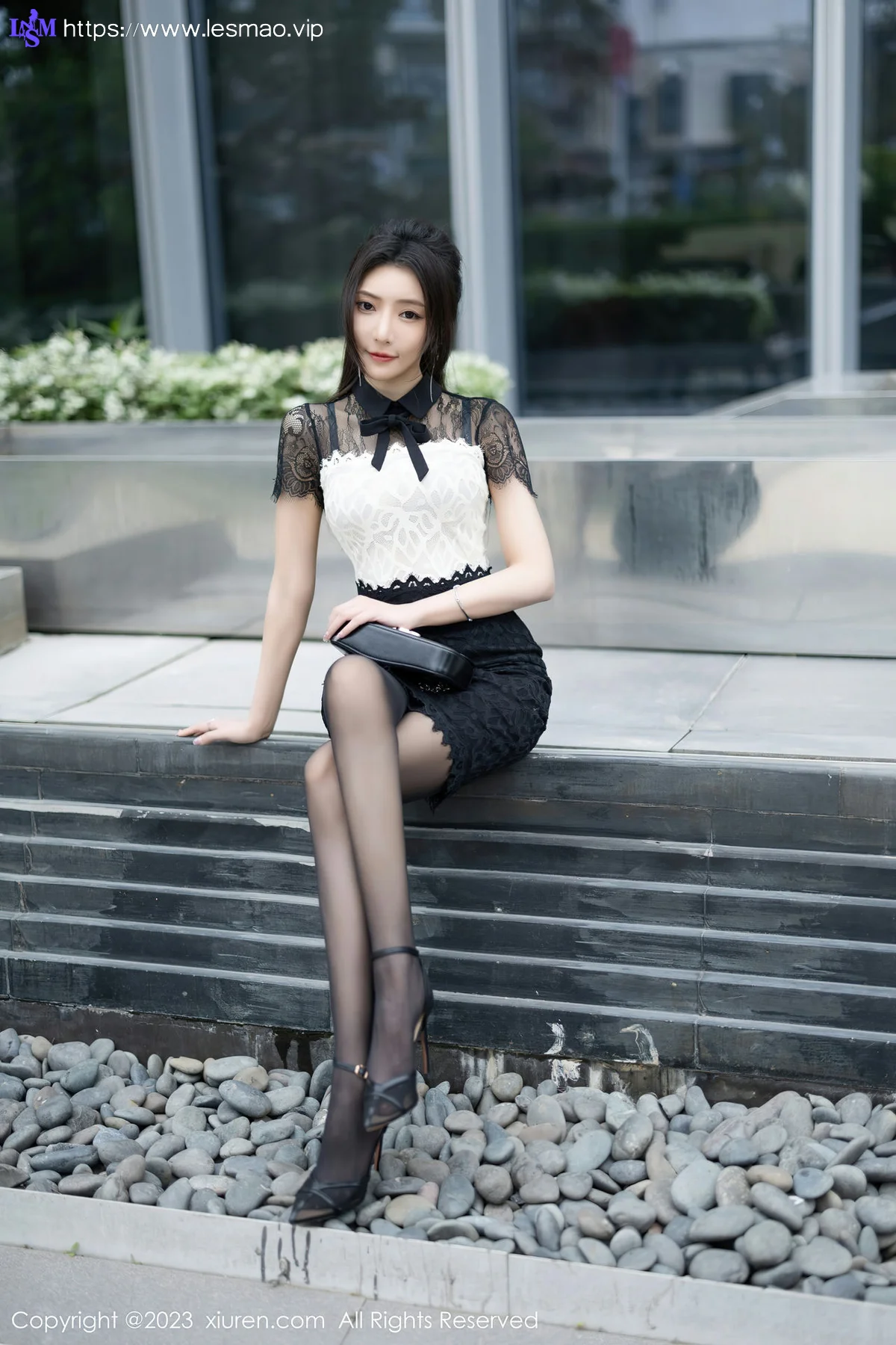 XiuRen 秀人 No.6691 王馨瑶yanni 拼色连衣短裙性感写真1 - 5