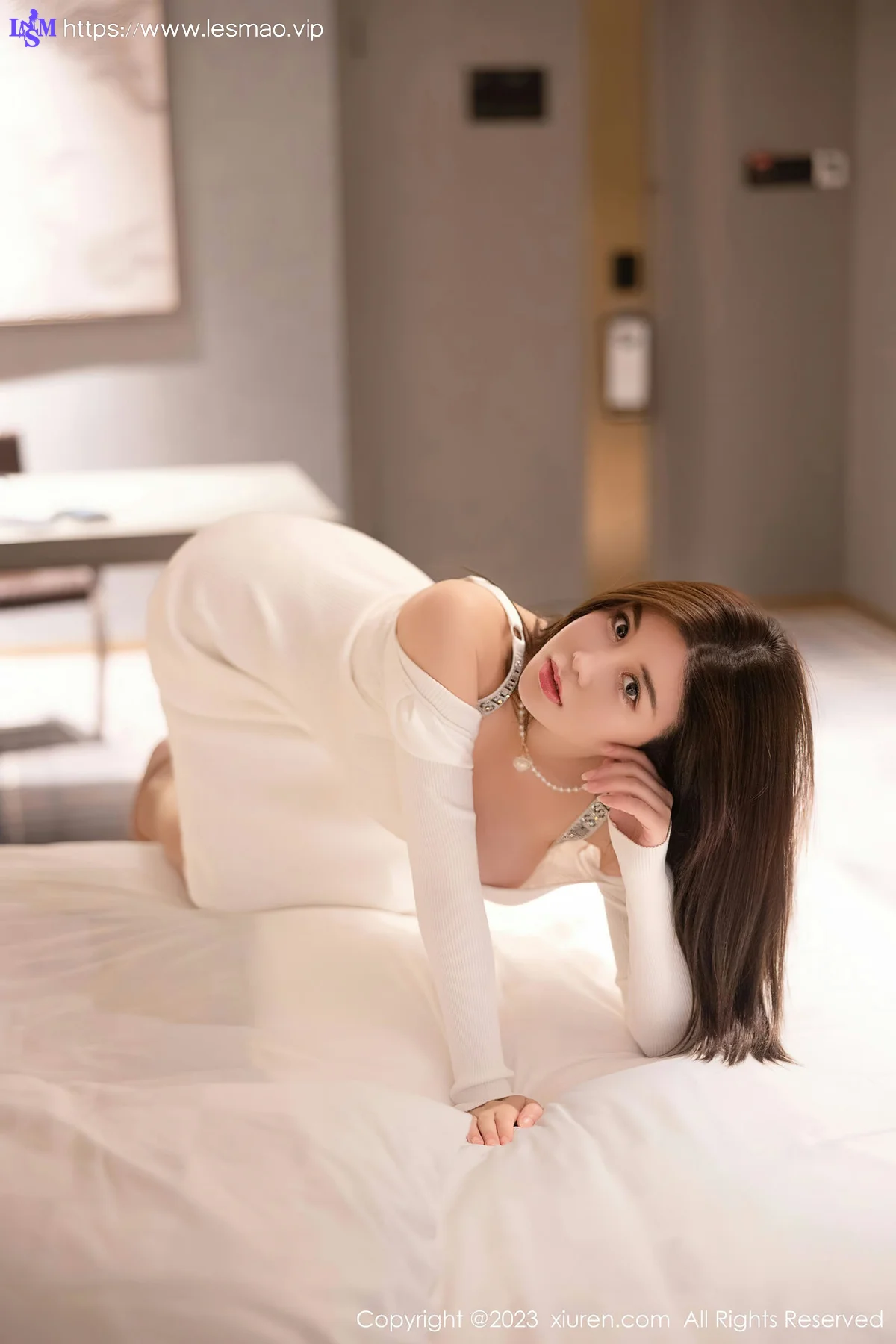 XiuRen 秀人 No.6701 周jojobaby 白色蕾丝内衣性感私房33 - 7