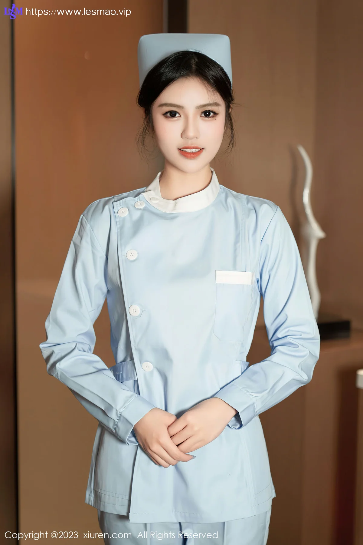 XiuRen 秀人 No.6745 浅浅Danny 蓝色护士服性感写真11 - 10