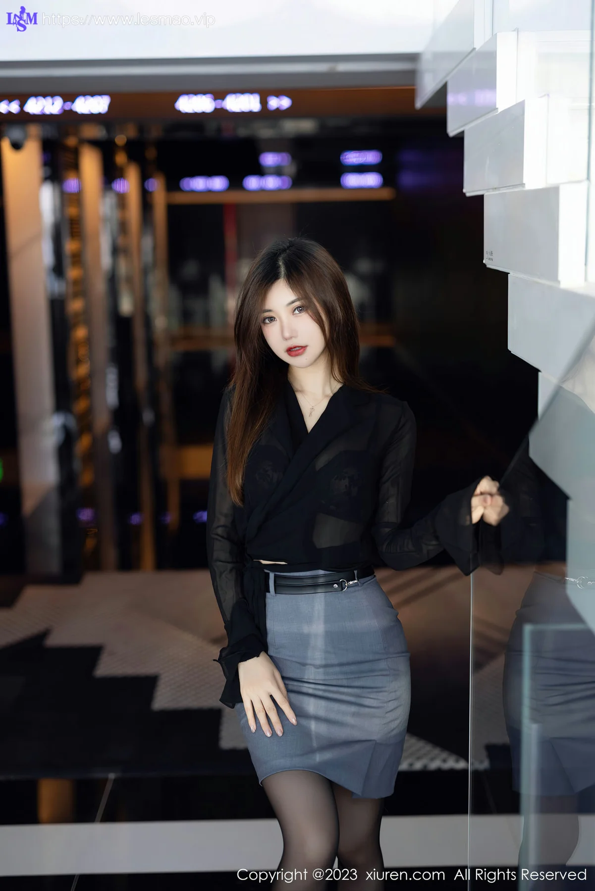 XiuRen 秀人 No.6770 绮里嘉ula 黑色蕾丝内衣性感写真11 - 1