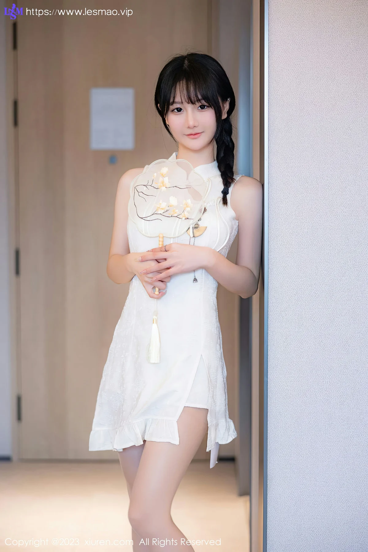 XiuRen 秀人 No.6813 幼幼 白色旗袍性感写真111 - 6
