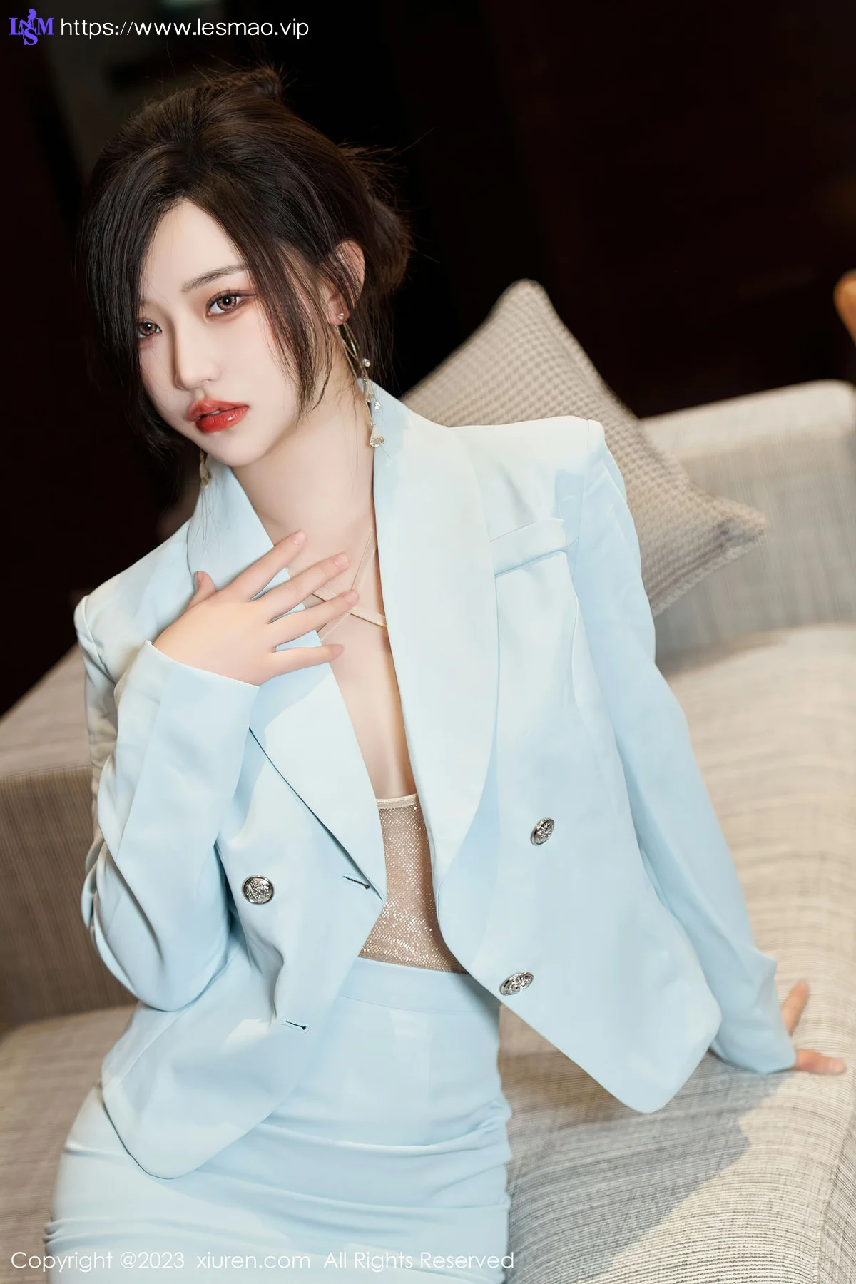 XiuRen 秀人 No.6857 妙可可Cheese 浅色轻透内衣性感写真3 - 8