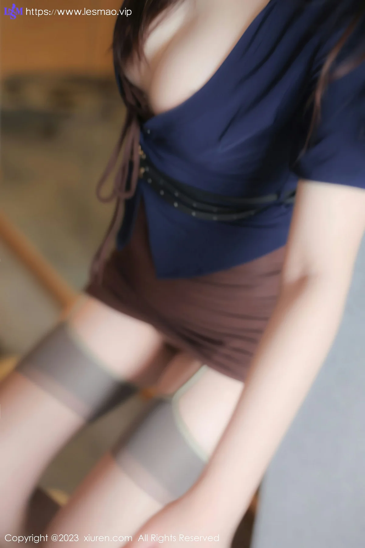 XiuRen 秀人 No.6872 Arude薇薇 灰色丝袜性感写真 - 1