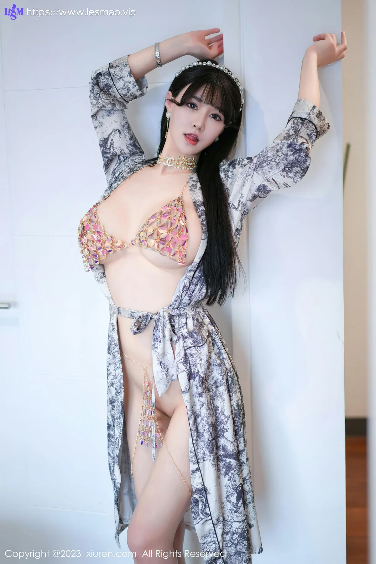 XiuRen 秀人 No.6932 朱可儿Flora 灰色睡袍性感写真 - 9