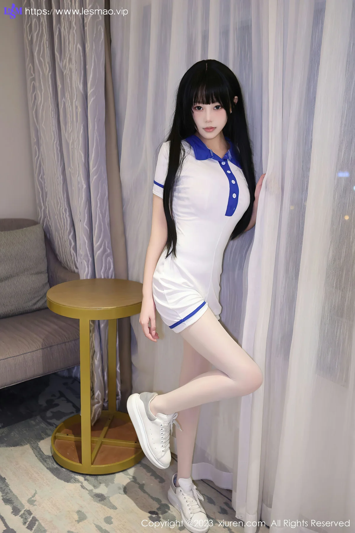 XiuRen 秀人 No.6985 早川京子 白色学妹清纯服饰性感写真 - 2