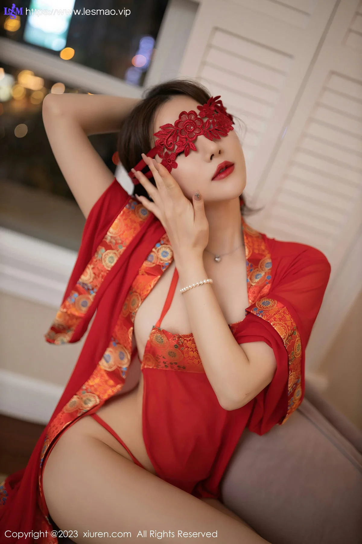 XiuRen 秀人 No.7008 鱼子酱Fish 红色丝绸泰国旅拍11 - 7