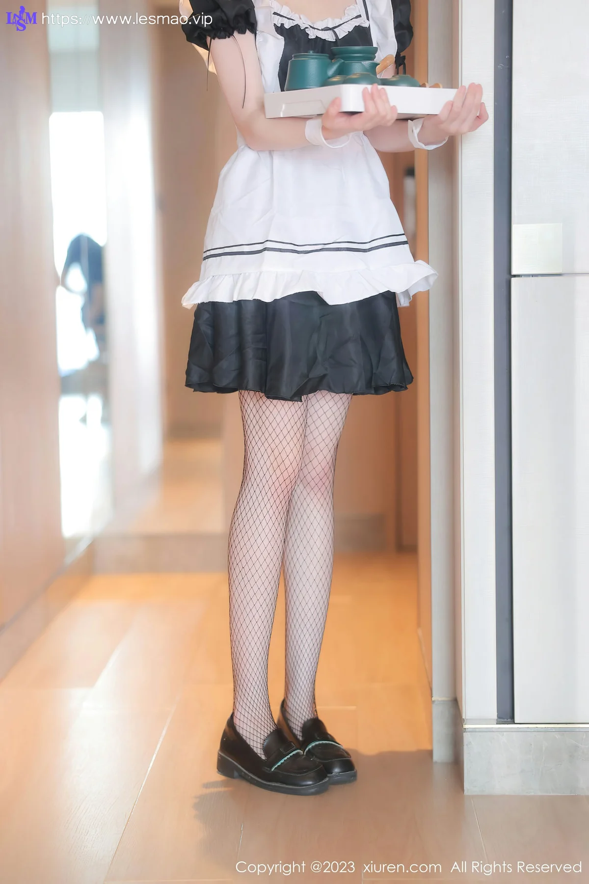 XiuRen 秀人 No.7034 林悠悠 黑色女仆性感写真 - 4