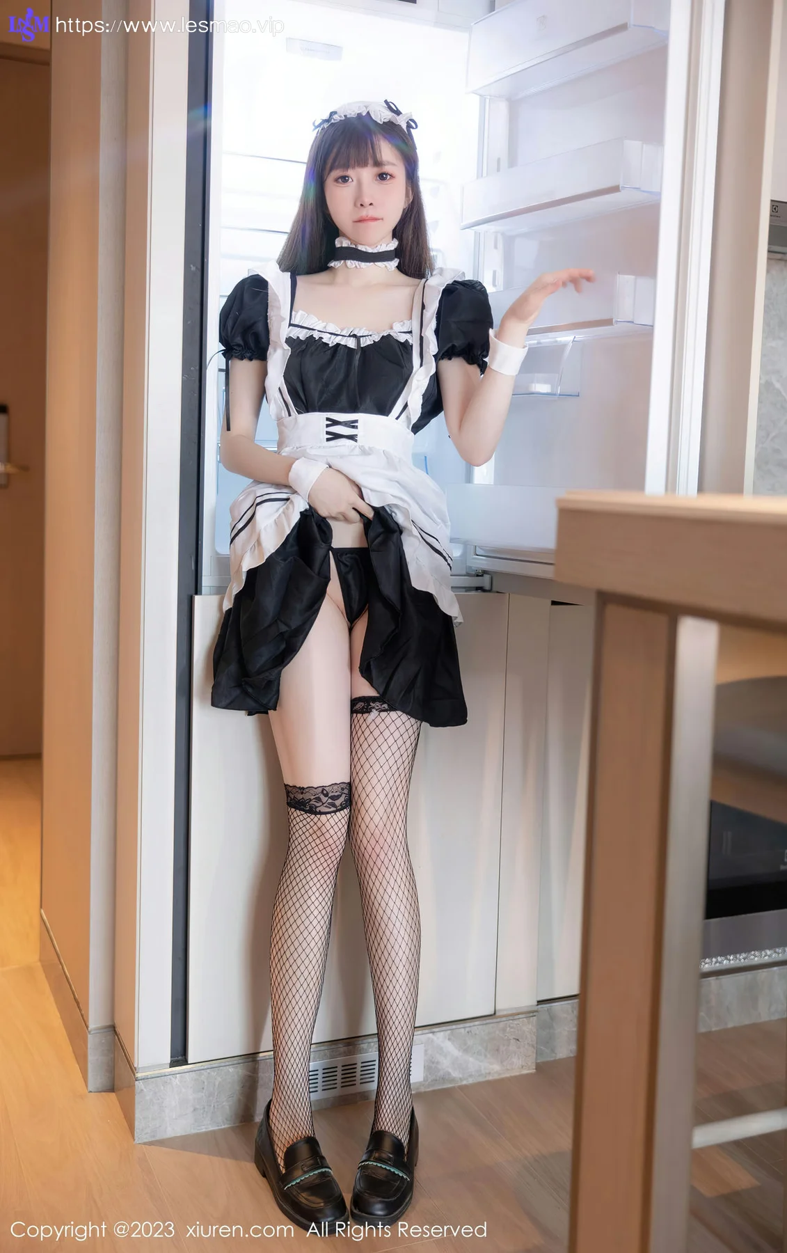 XiuRen 秀人 No.7034 林悠悠 黑色女仆性感写真 - 8