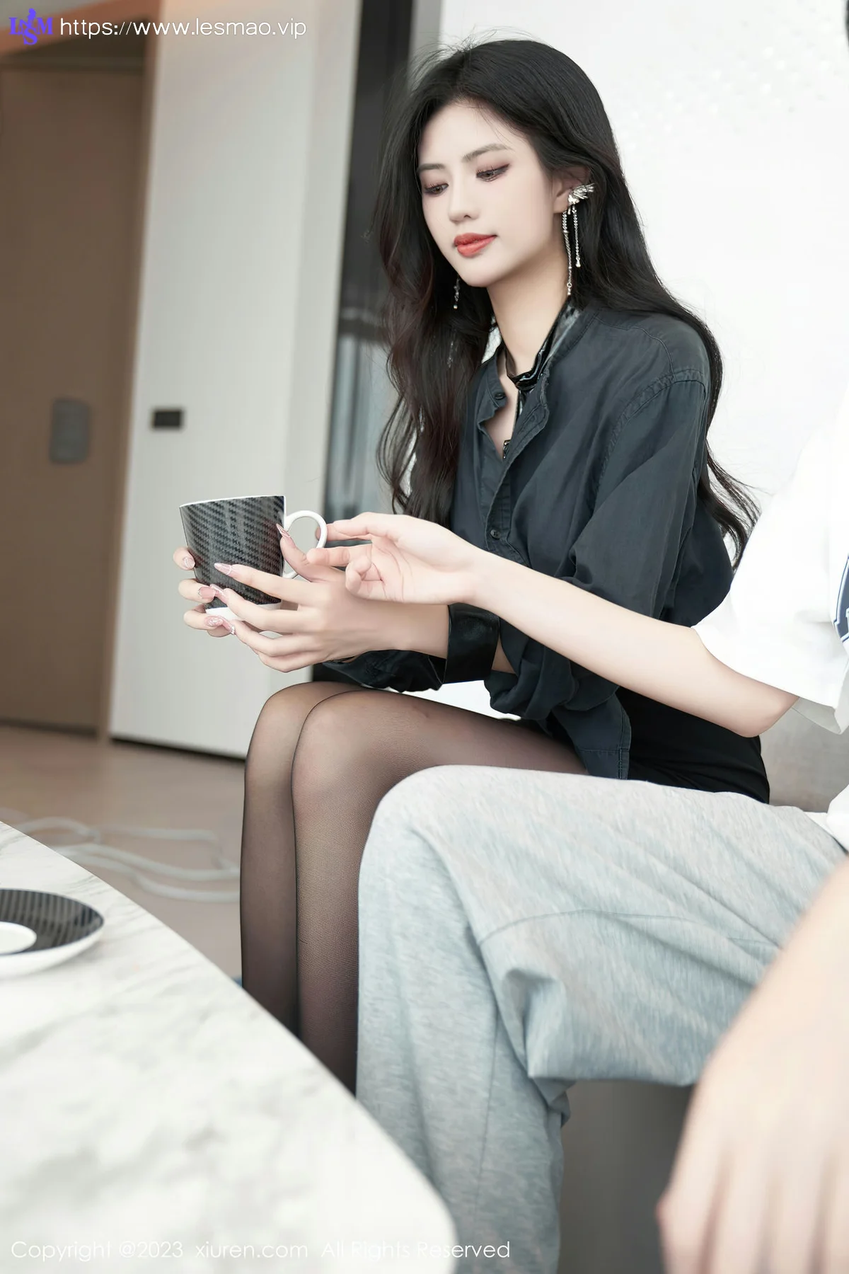 XiuRen 秀人 No.7100 浅浅Danny 黑色情趣性感写真 - 8
