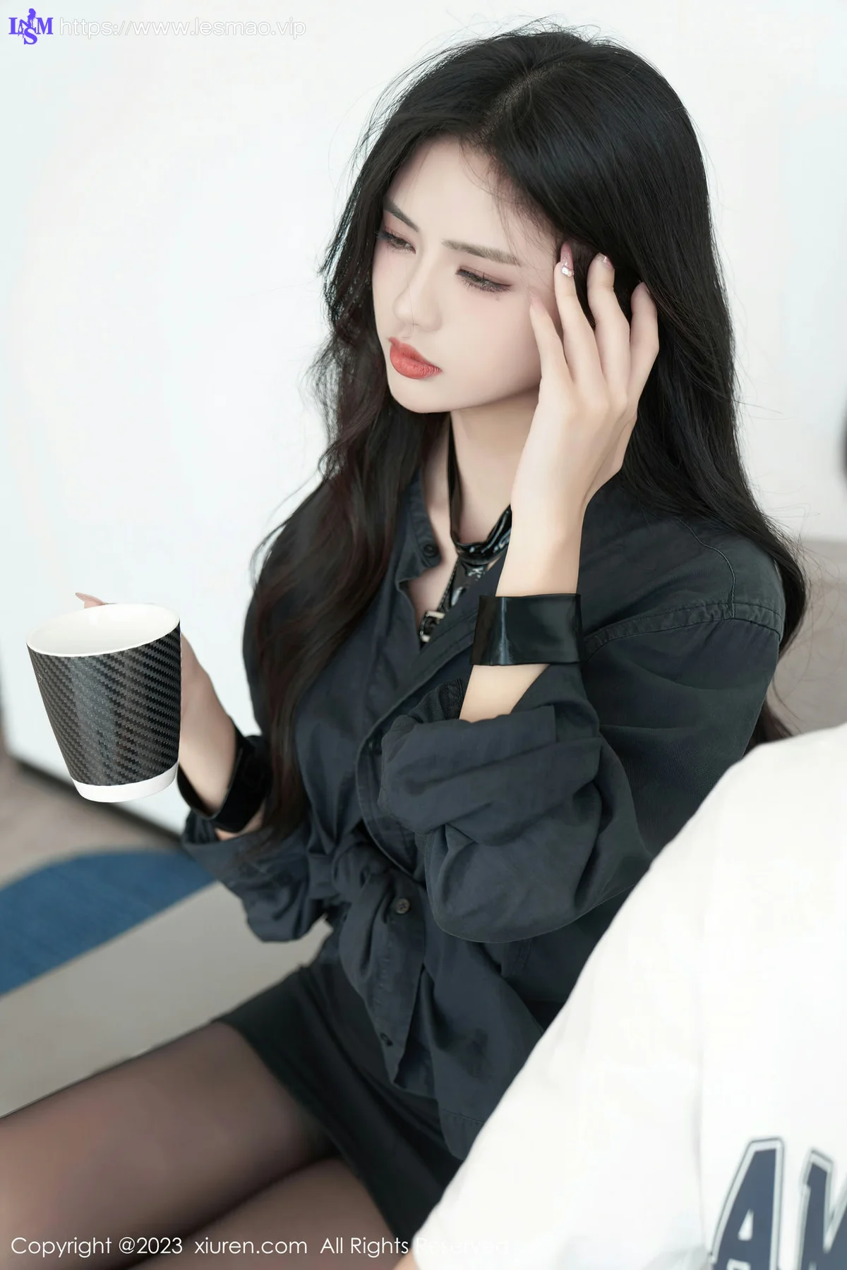 XiuRen 秀人 No.7100 浅浅Danny 黑色情趣性感写真 - 9