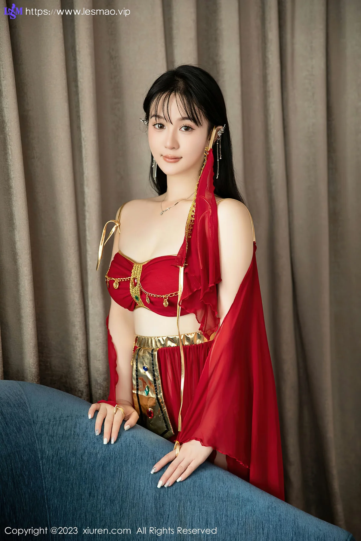 XiuRen 秀人 No.7103 柚琪Rich 红色西域舞服性感写真 - 7