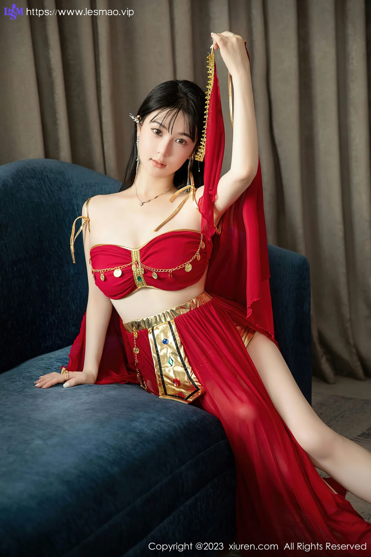 XiuRen 秀人 No.7103 柚琪Rich 红色西域舞服性感写真 - 9