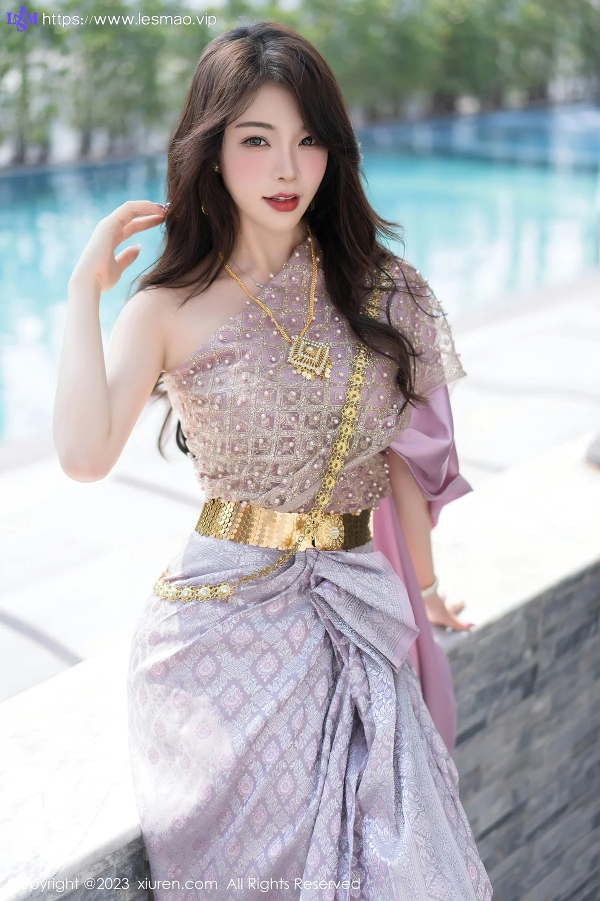 XiuRen 秀人 No.7164  徐莉芝Booty 灰色长裙性感写真1 - 7