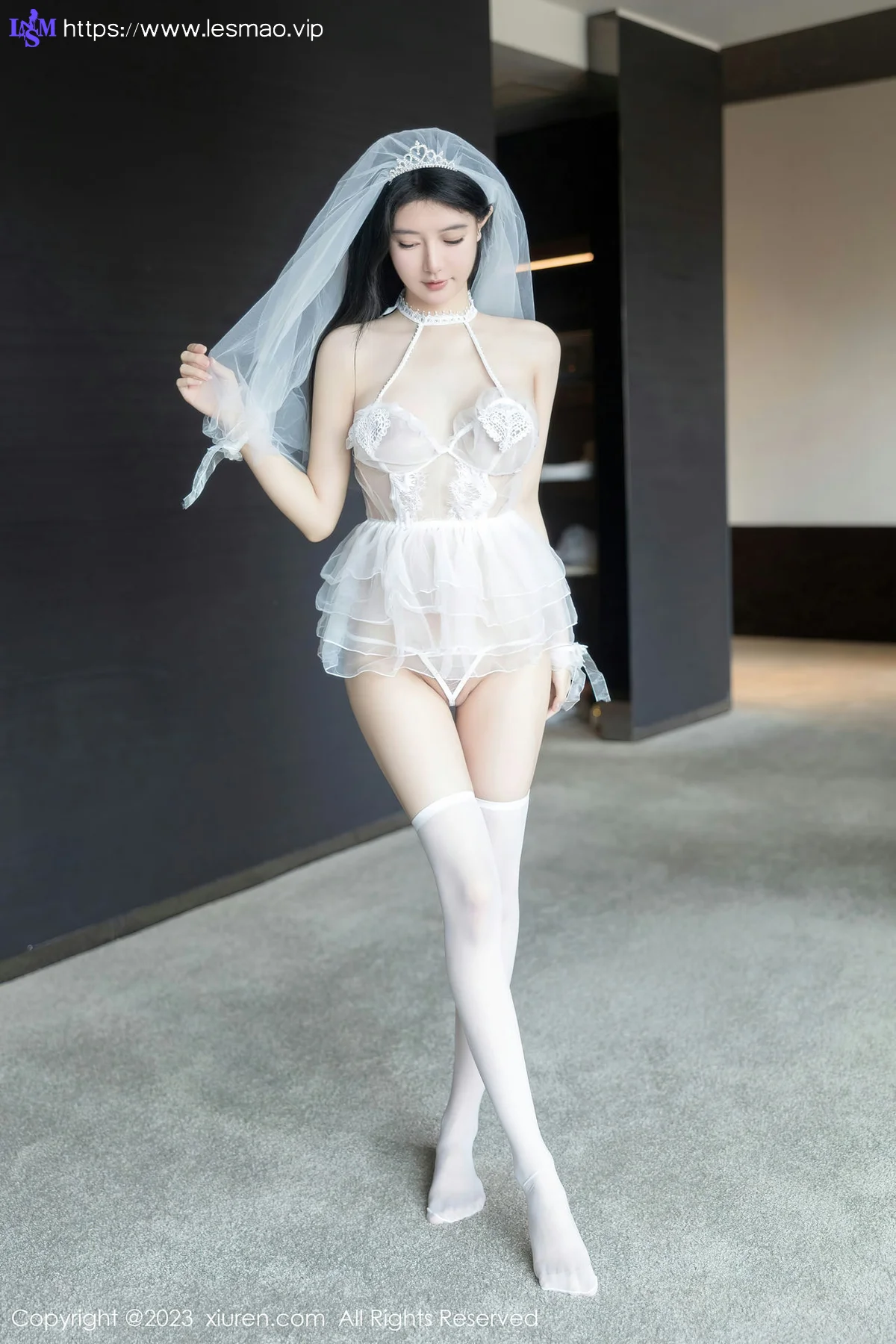XiuRen 秀人 No.7165  幼幼 情趣婚纱服饰性感写真111 - 4