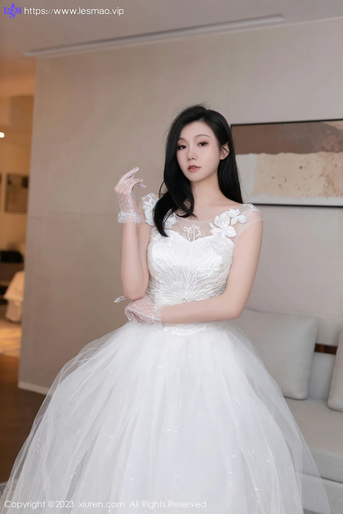 XiuRen 秀人 No.7201  安然anran 白色婚纱性感写真1 - 3