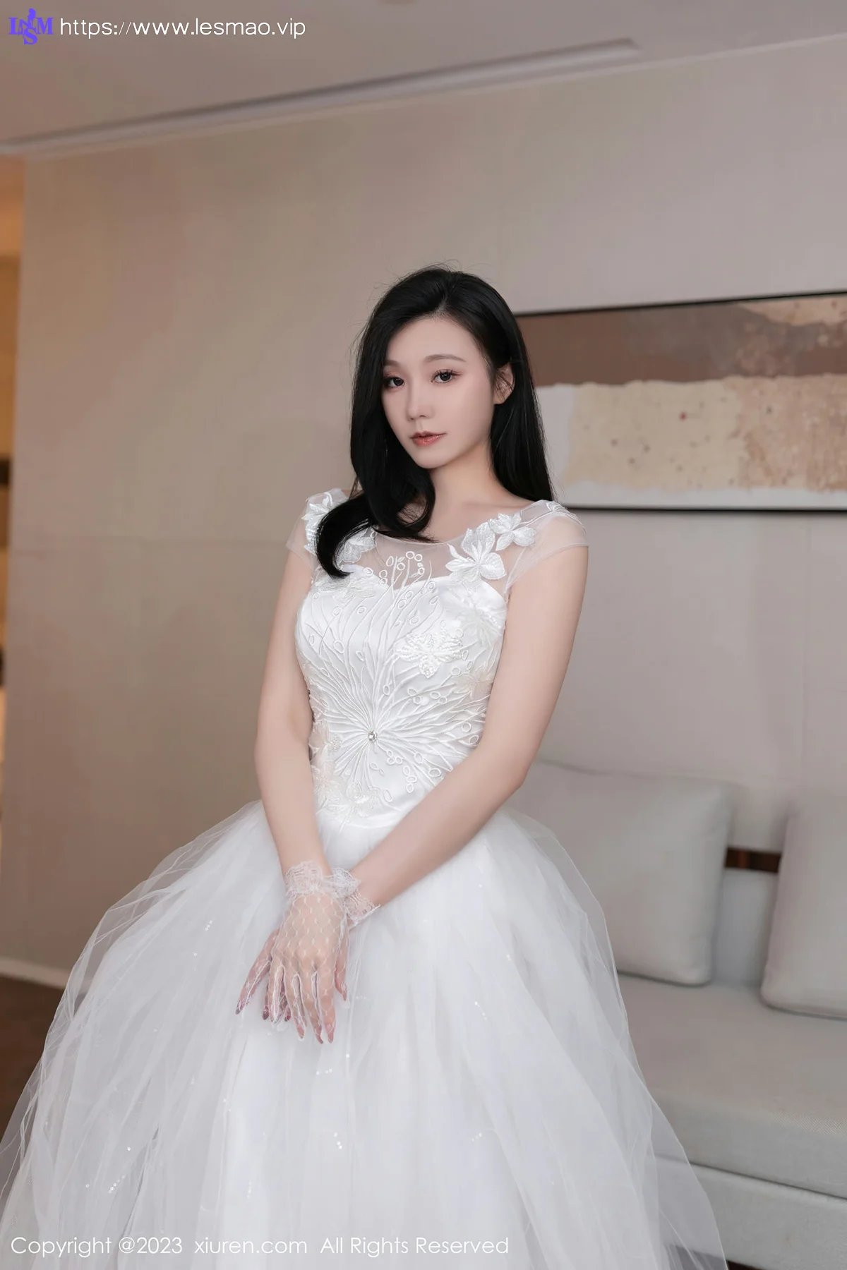 XiuRen 秀人 No.7201  安然anran 白色婚纱性感写真1 - 4
