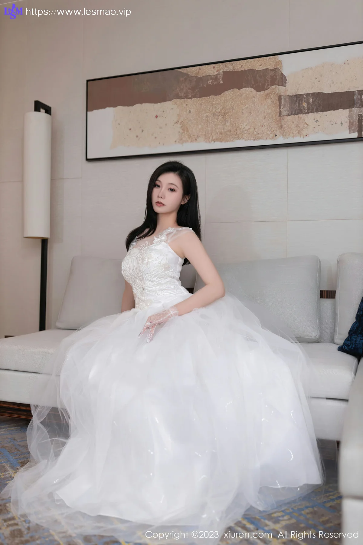 XiuRen 秀人 No.7201  安然anran 白色婚纱性感写真1 - 5