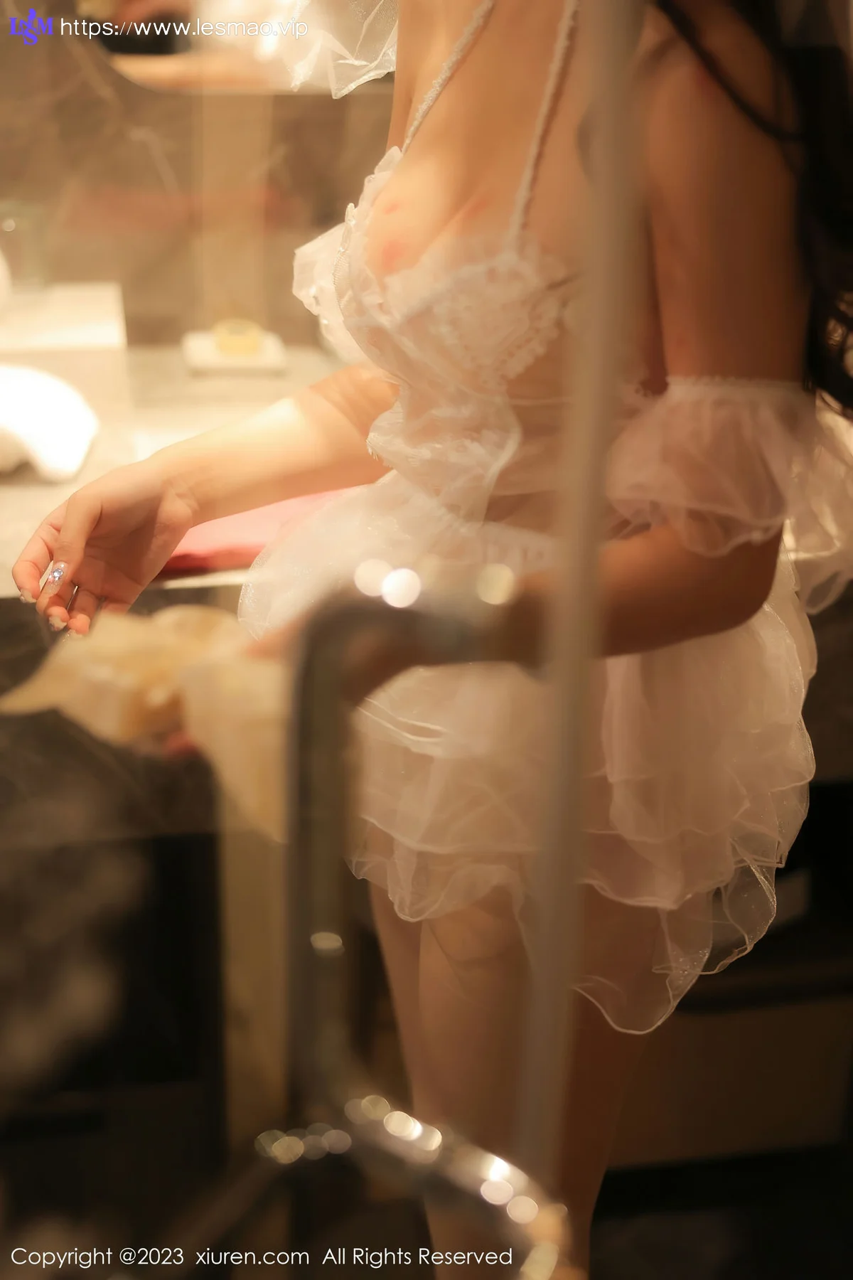 XiuRen 秀人 No.7218  汐汐baby 白色情趣婚纱性感写真1 - 1