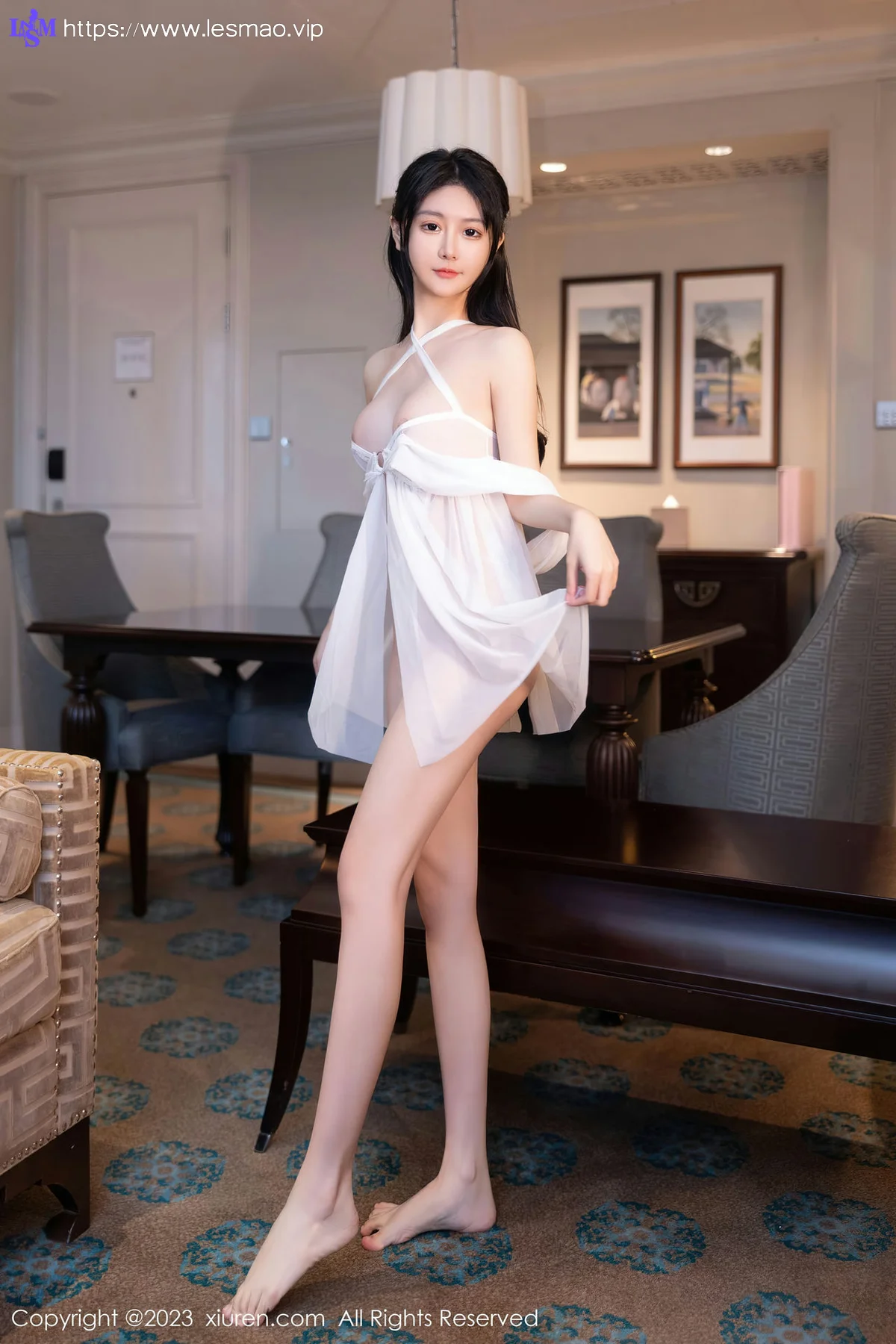 XiuRen 秀人 No.7224  幼幼 白色情趣睡裙性感写真111 - 6