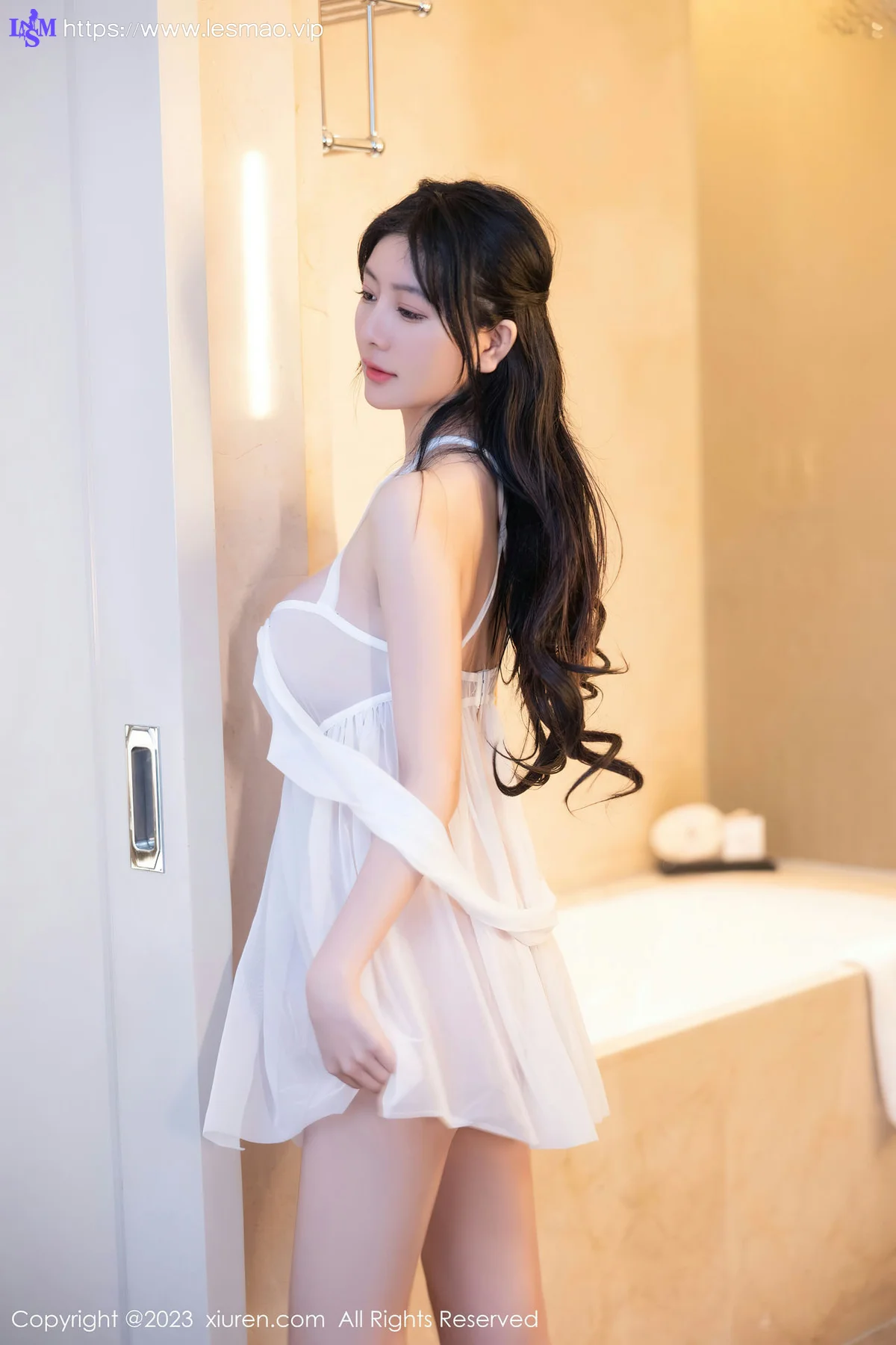 XiuRen 秀人 No.7224  幼幼 白色情趣睡裙性感写真111 - 1