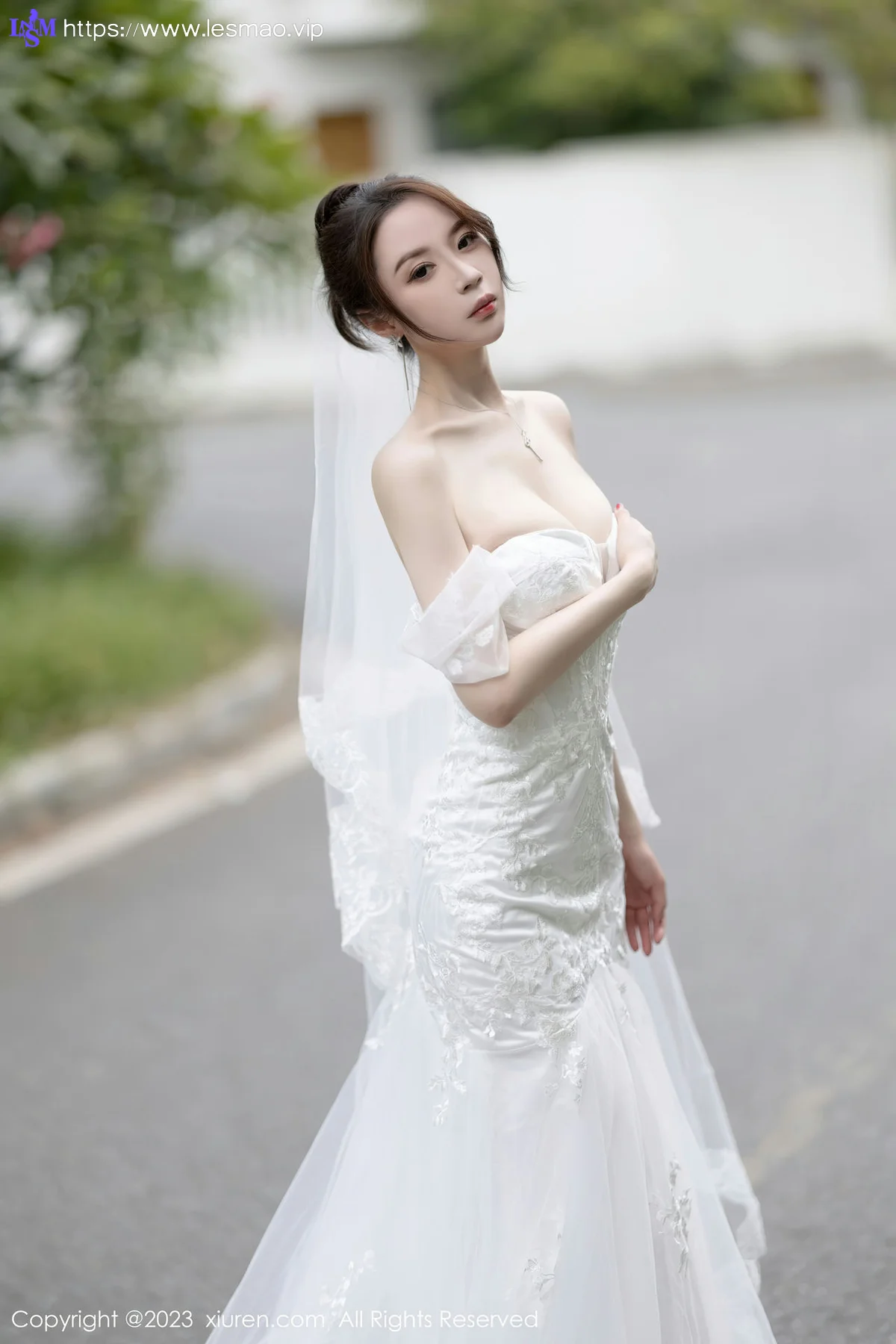 XiuRen 秀人 No.7310  梦心玥 白色婚纱服饰安吉旅拍1 - 5