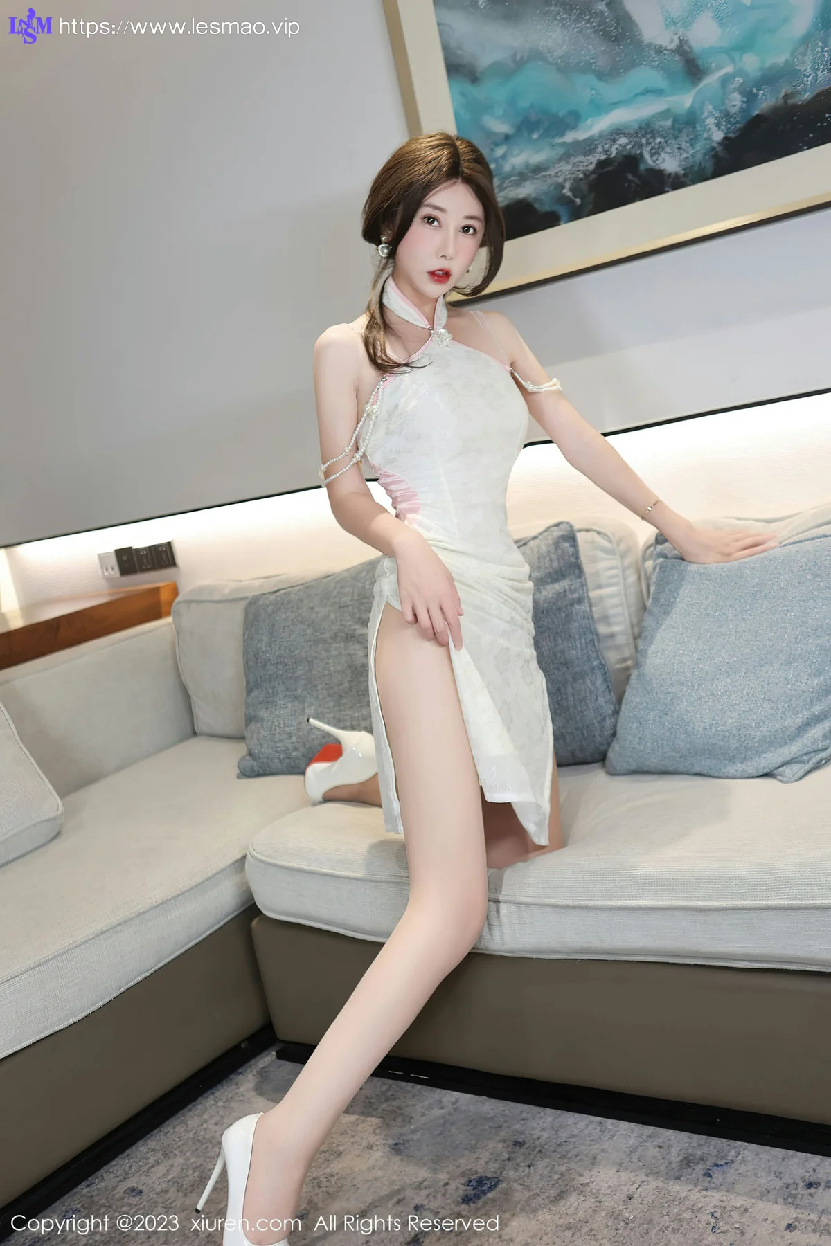 XiuRen 秀人 No.7334  白笑笑 性感薄纱首套写真3 - 6