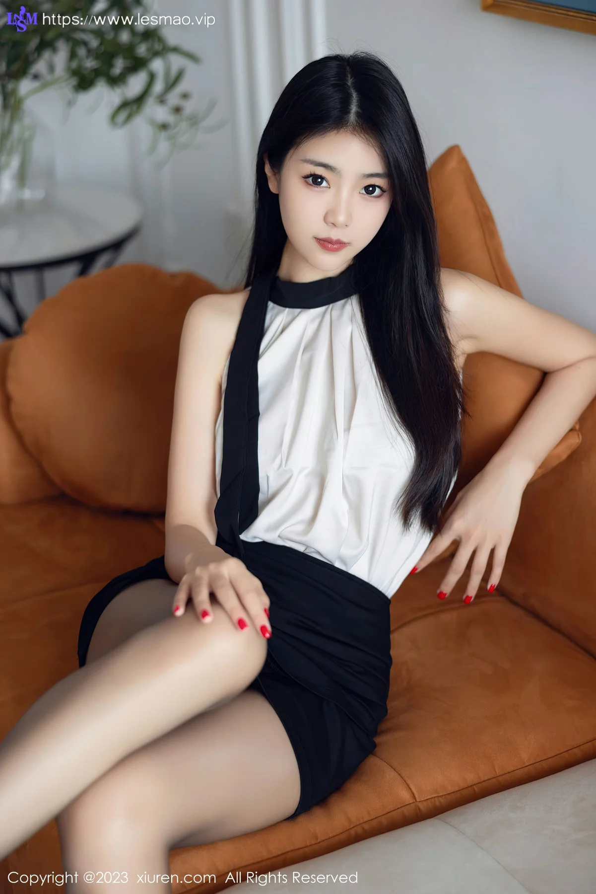 XiuRen 秀人 No.7342  可樂Vicky 拼色连衣短裙性感写真22 - 2