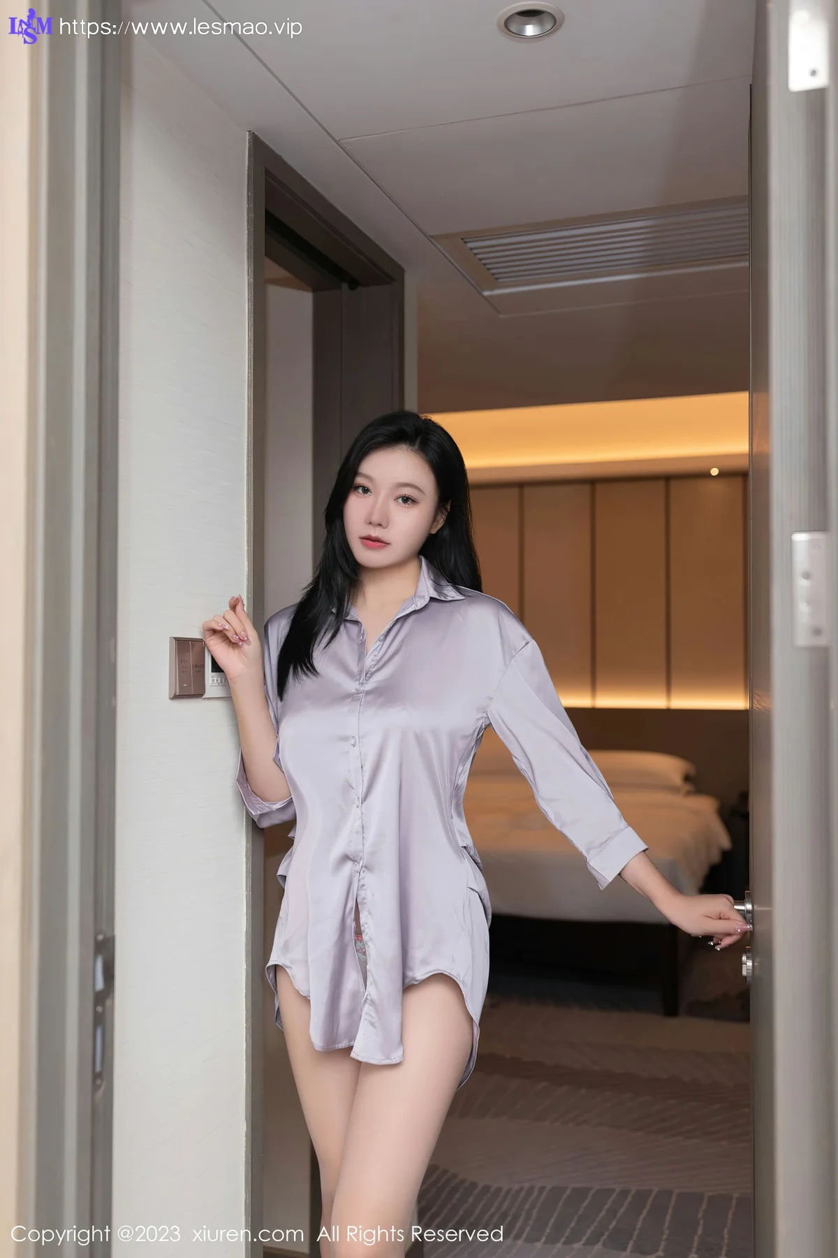 XiuRen 秀人 No.7376  安然anran 浅色薄纱内衣性感写真22 - 1