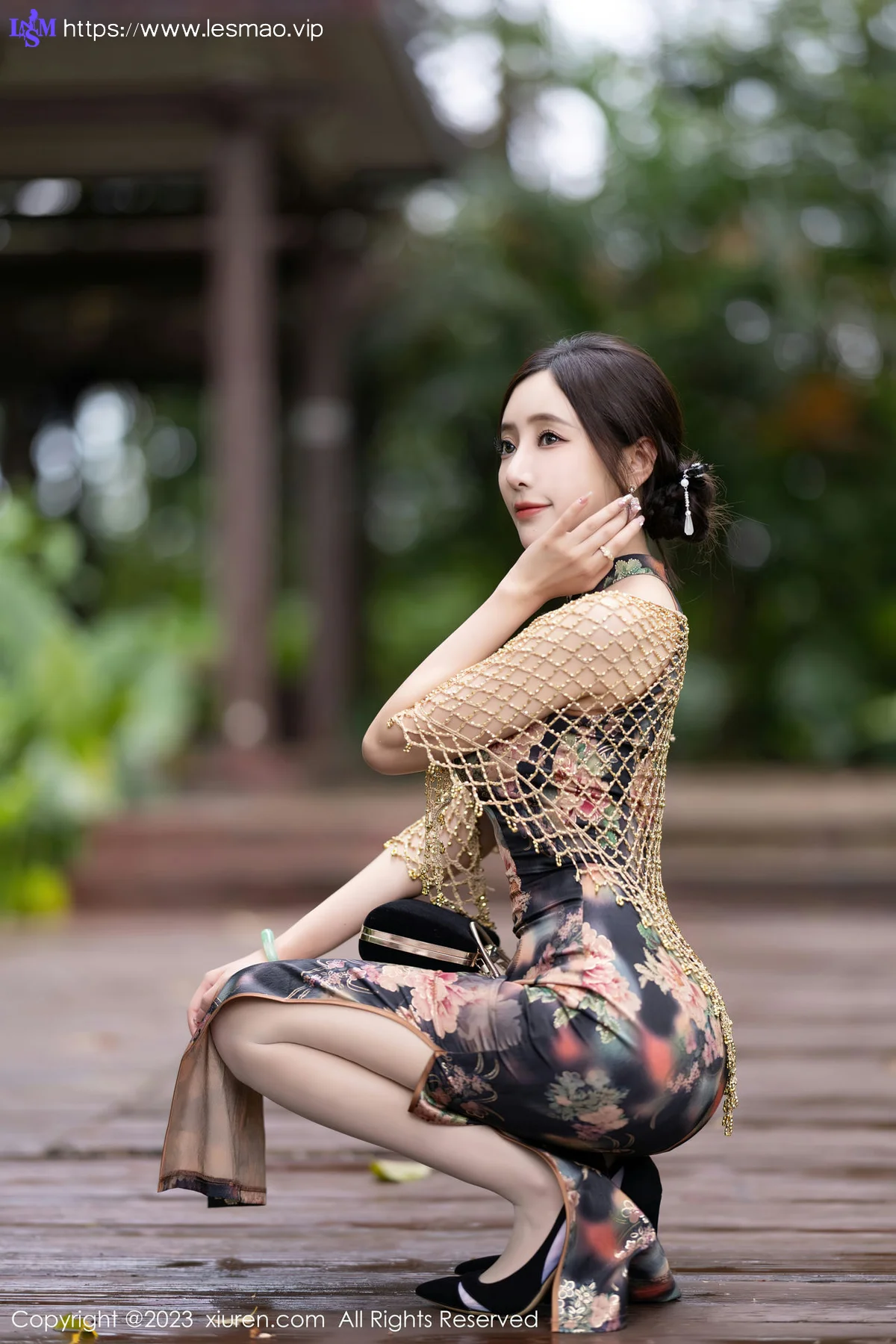 XiuRen 秀人 No.7495  王馨瑶yanni 花纹旗袍安吉旅拍2 - 10