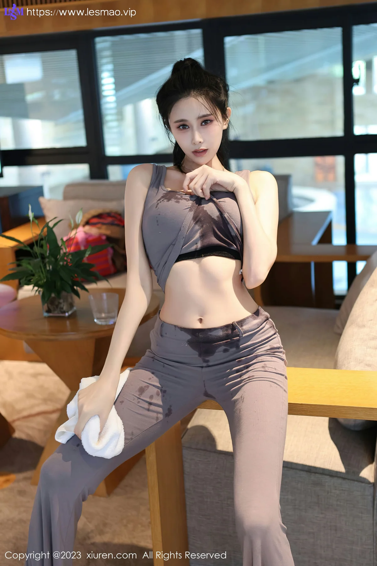 XiuRen 秀人 No.7512  草莓mm 灰色运动服饰性感写真33 - 5
