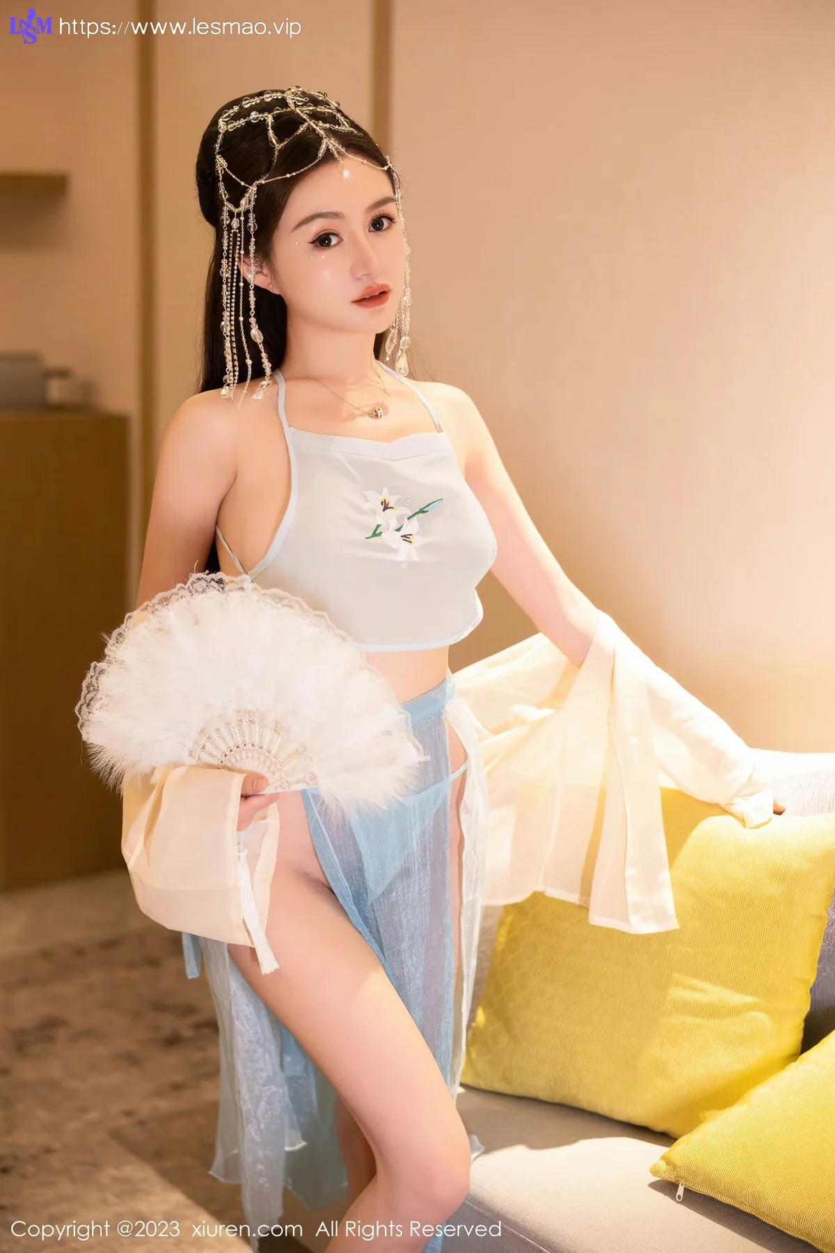 XiuRen 秀人 No.7514  唐宁宁 浅色古装性感写真22 - 3