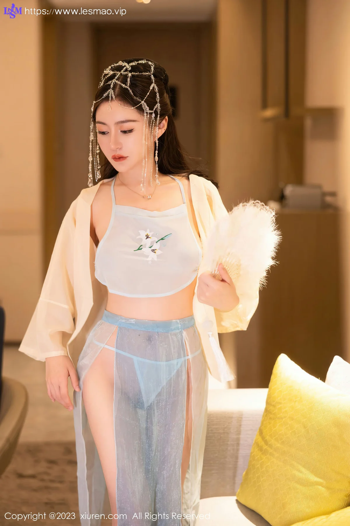XiuRen 秀人 No.7514  唐宁宁 浅色古装性感写真22 - 5