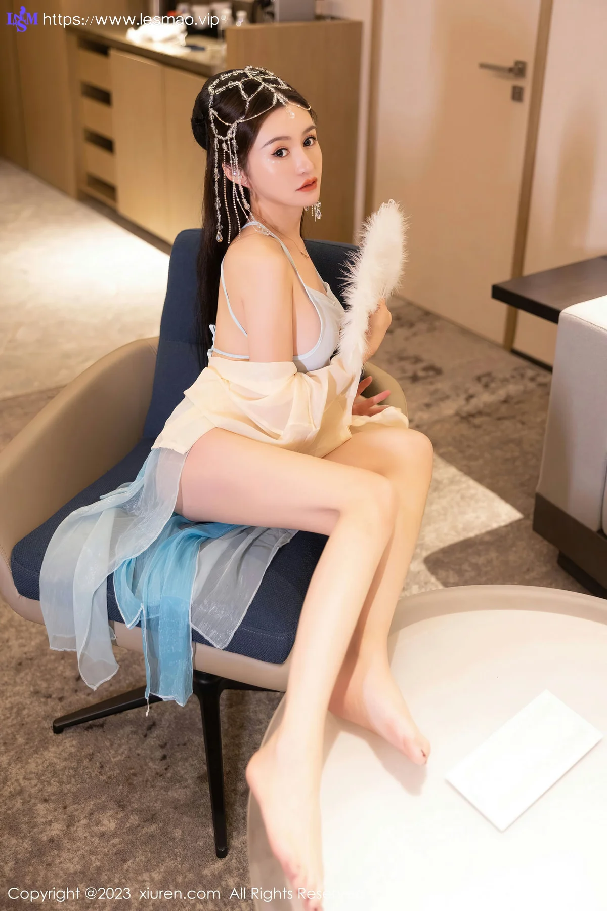 XiuRen 秀人 No.7514  唐宁宁 浅色古装性感写真22 - 5
