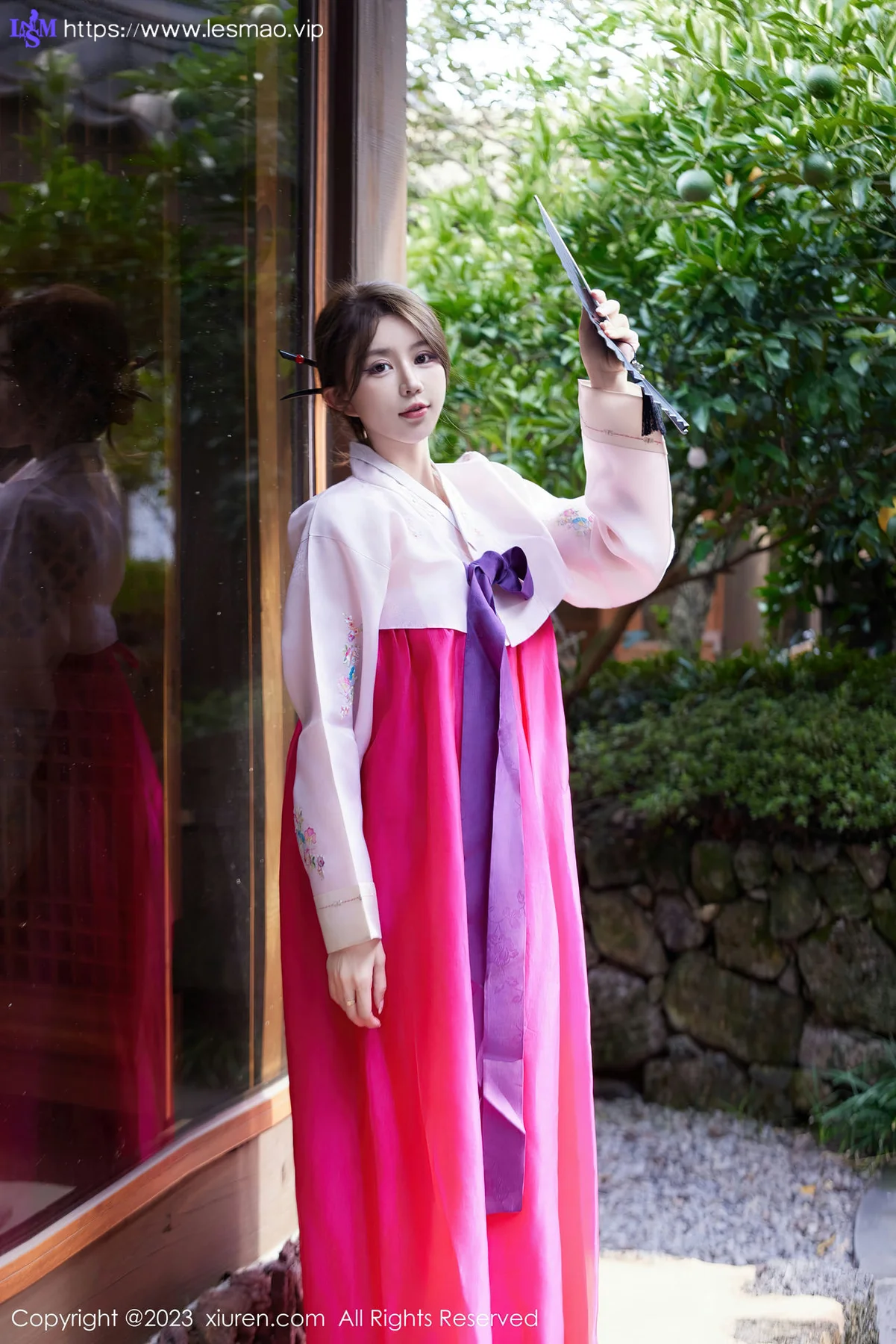 XiuRen 秀人 No.7522  tina_甜仔  红色打长今服饰济州岛旅拍33 - 1