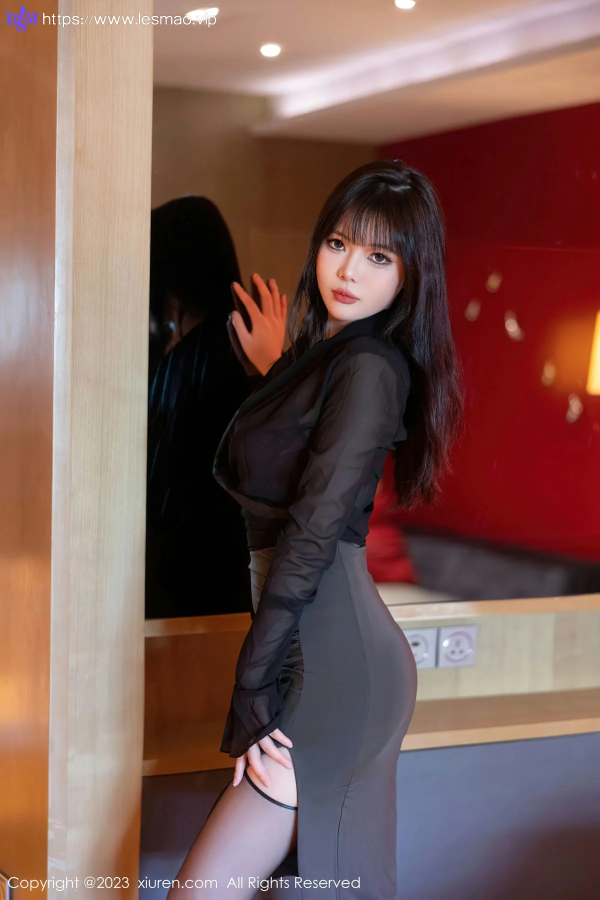 XiuRen 秀人 No.7523  Arude薇薇 红色蕾丝情趣内衣性感写真 - 4