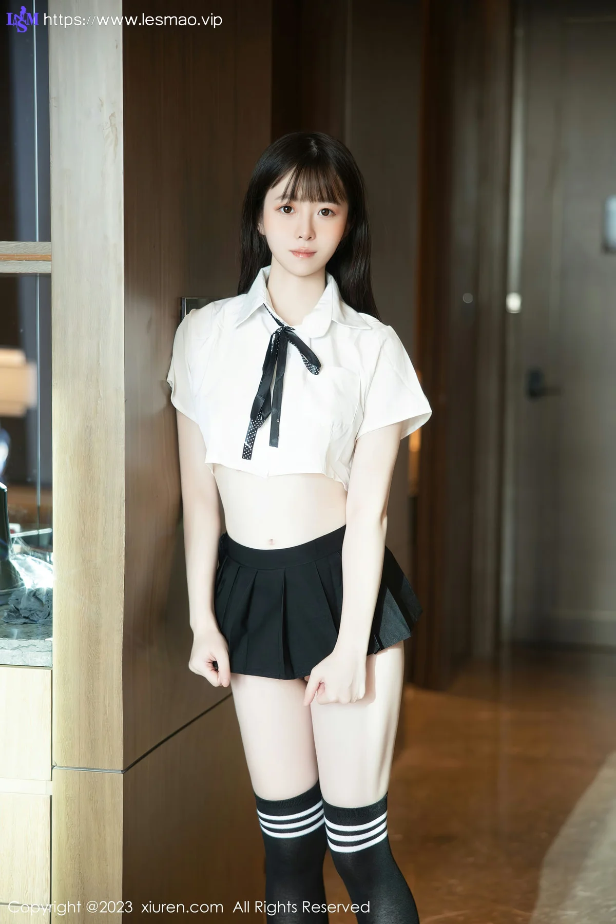 XiuRen 秀人 No.7534  林悠悠 黑色长筒袜性感写真3 - 7