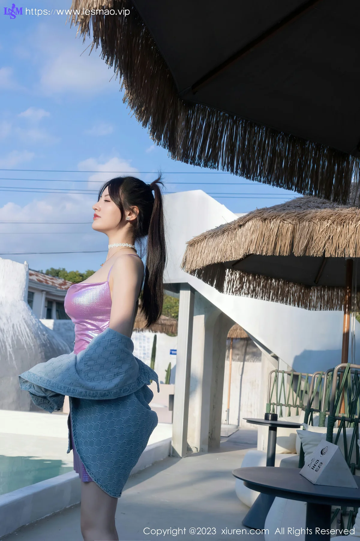 XiuRen 秀人 No.7565 诗诗kiki 灰色死库水性感写真1 - 10