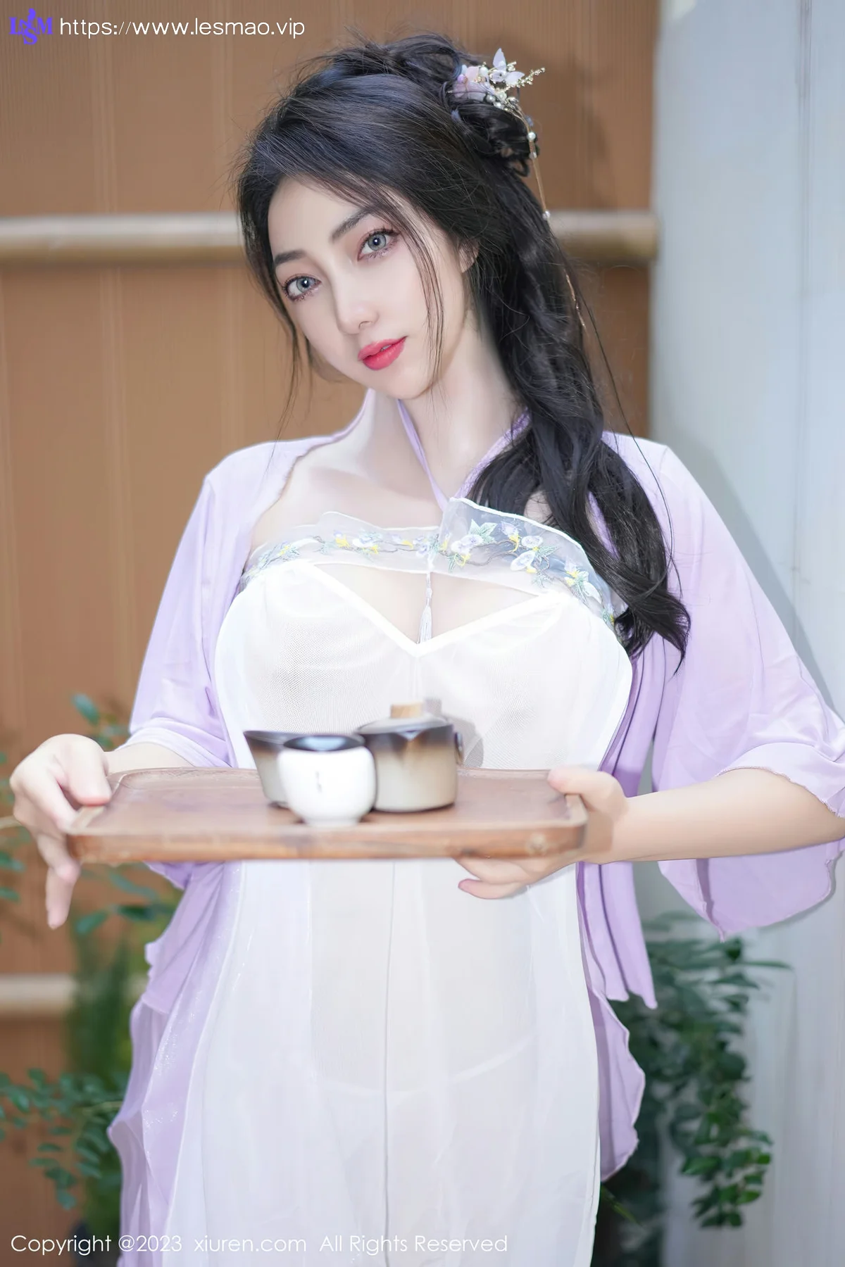XiuRen 秀人 No.7665  娇喘JC 紫色薄纱服饰性感写真2 - 4