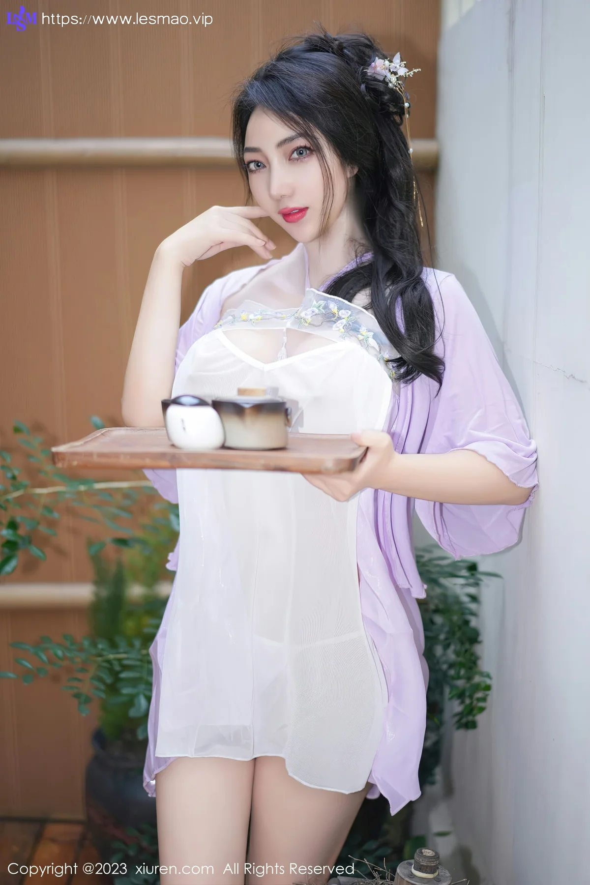 XiuRen 秀人 No.7665  娇喘JC 紫色薄纱服饰性感写真2 - 6