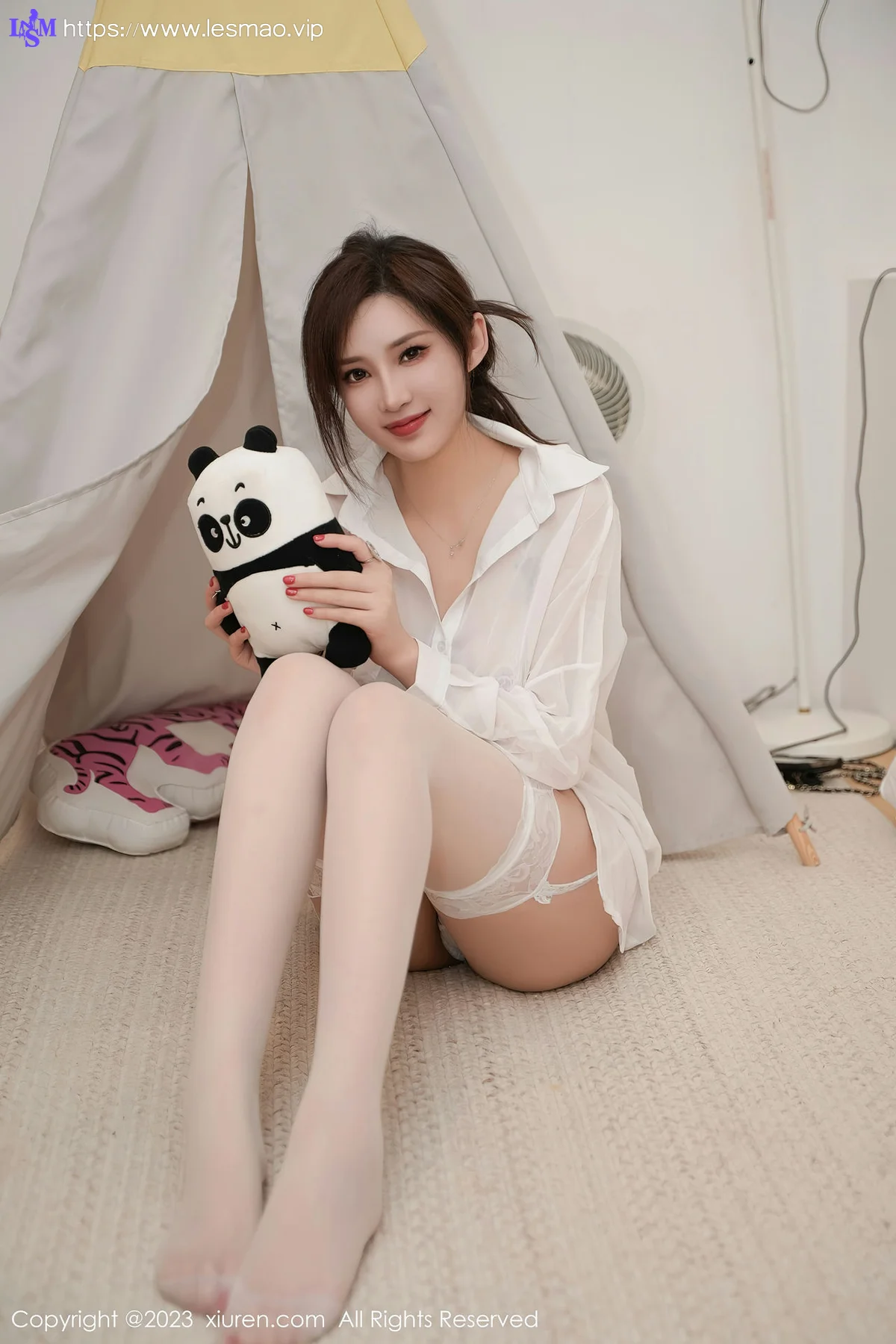 XiuRen 秀人 No.7672  Carol周妍希 白色丝袜性感写真 - 3
