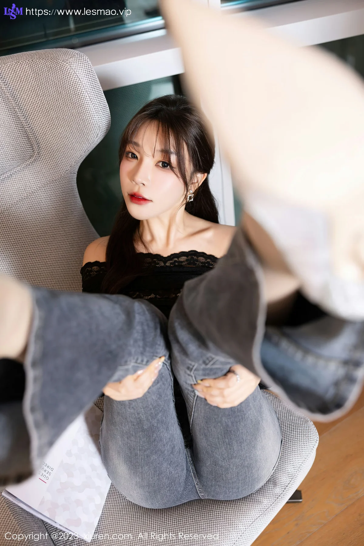 XiuRen 秀人 No.7717  徐莉芝Booty 黑丝薄纱性感写真1 - 7
