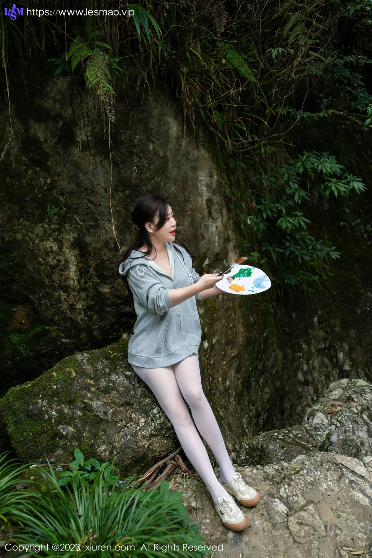 XiuRen 秀人 No.7764  王婉悠Queen 主题“山中画画的少女”性感写真22 - 1
